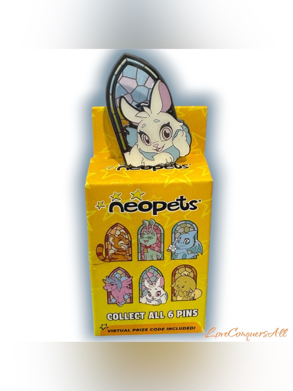 Neopets Stained Glass Cybunny Enamel Pin